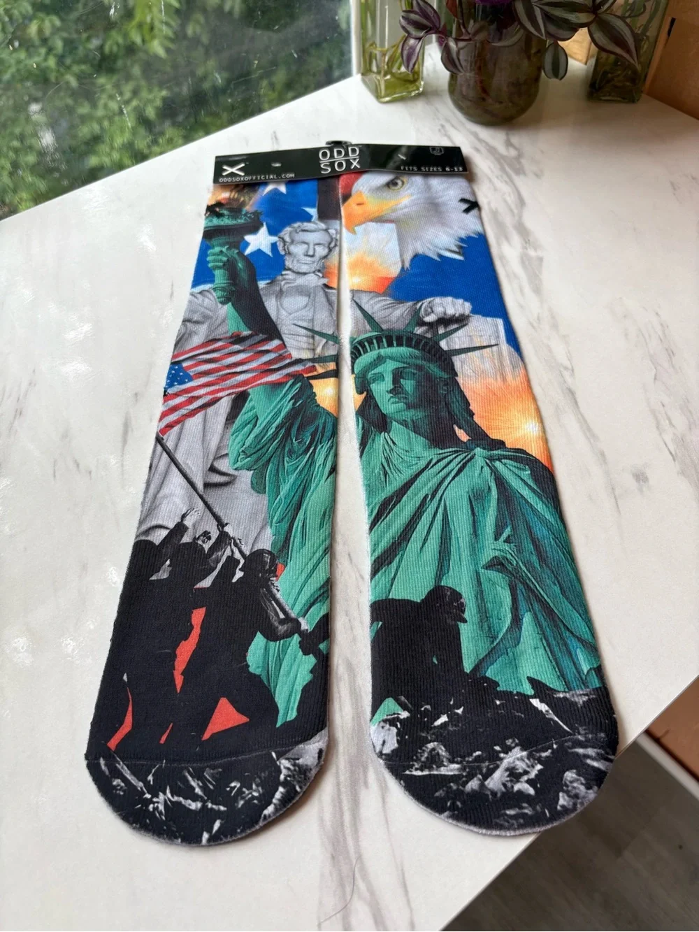 Men's Statue of Liberty Graphic Crew Socks